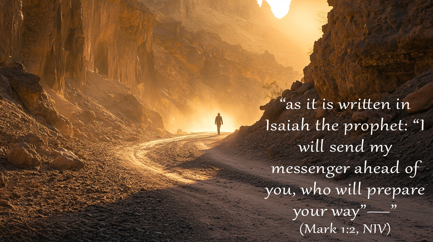 Traveler standing on sunrise path symbolizing Advent patience and God’s merciful delay from 2 Peter 3—waiting as holy preparation.
