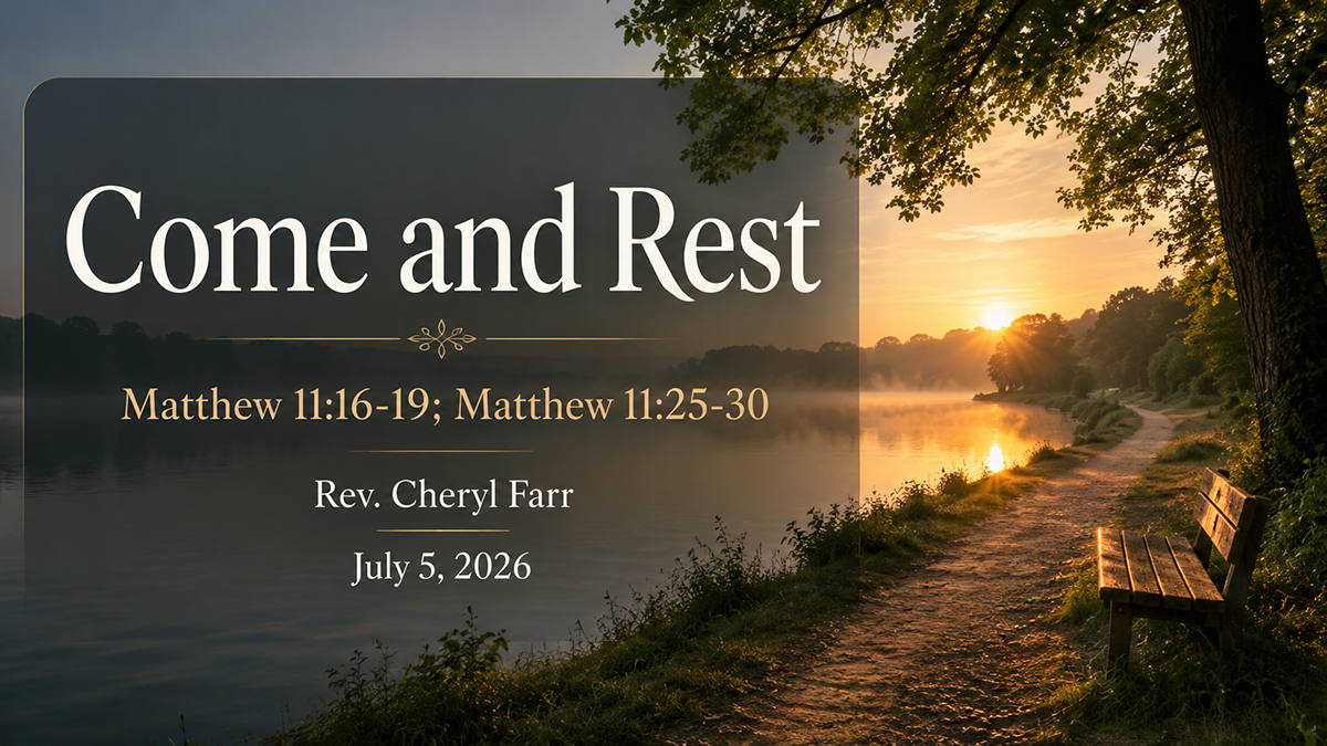 Come and Rest title slide